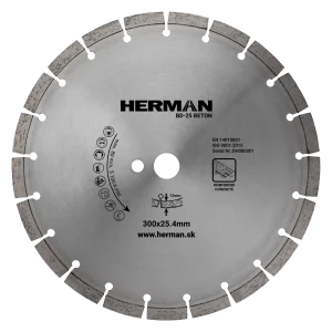 Diamond wheel HERMAN BD-25 Beton 300x25,4mm | H=12mm