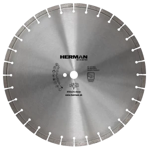 Diamond wheel HERMAN BD-25 Beton 450x25,4mm | H=12mm