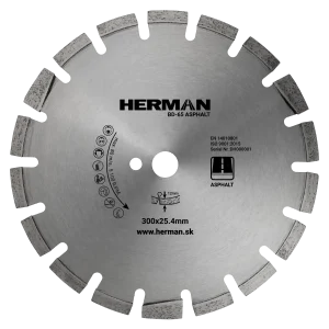 Diamond wheel HERMAN BD-65 Asphalt 300x25,4mm | H=12mm