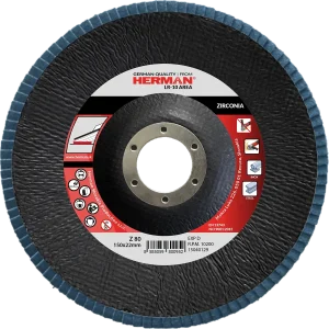 Flap disc HERMAN LR-10 Area 150mm | P80 | zirconia