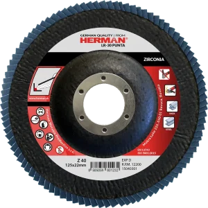 Flap disc HERMAN LR-30 Punta 125mm | P40 | zirconia