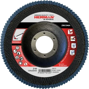 Flap disc HERMAN LR-30 Punta 125mm | P60 | zirconia
