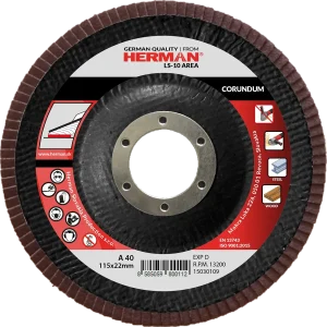 Flap disc HERMAN LS-10 Area 115mm | P40 | corundum