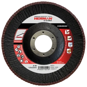 Flap disc HERMAN LS-10 Area 125mm | P40 | corundum