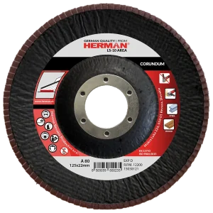 Flap disc HERMAN LS-10 Area 125mm | P80 | corundum