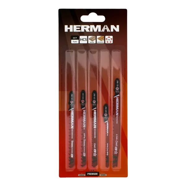Jigsaw blades set QJ-50 Wood & Laminat 5 pieces HCS Set