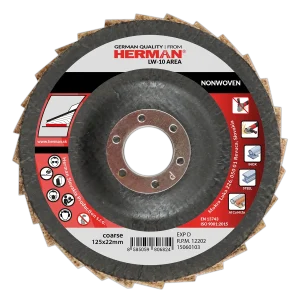 Flap disc HERMAN LW-10 Area NONWOVEN | 125mm | coarse