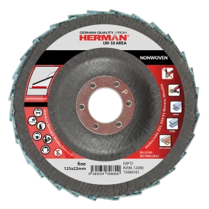 Flap disc HERMAN LW-10 Area NONWOVEN | 125mm | fine