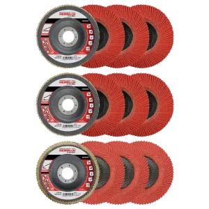 Set discuri lamelare pentru inox HERMAN QL-40 Ø125mm – 12 bucăți