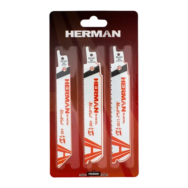 Set pânze de fierăstrău HERMAN QR-12 pentru metal 1–12 mm | Fierăstrău sabie