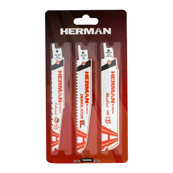 Set pânze de fierăstrău pentru metal și demolări HERMAN QR-21