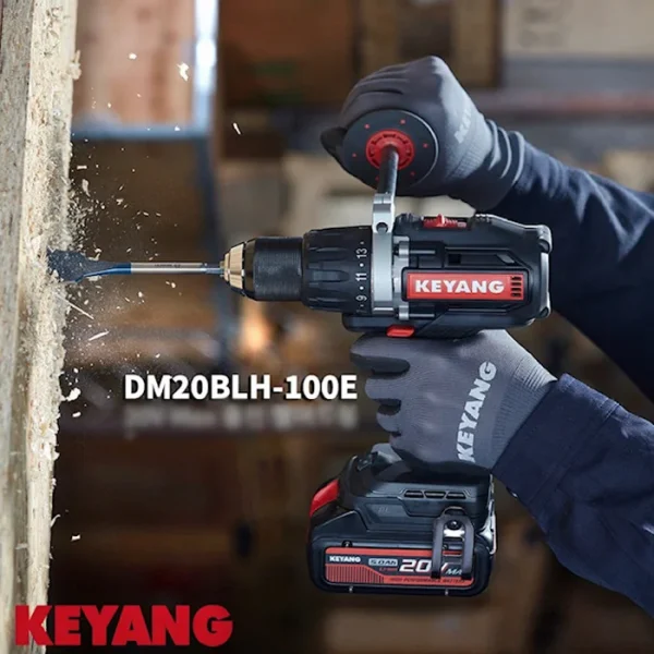 Mașină de Găurit cu Acumulator Keyang DD20BLH-100E – 18V | 100Nm | 5.0Ah - imagine 5