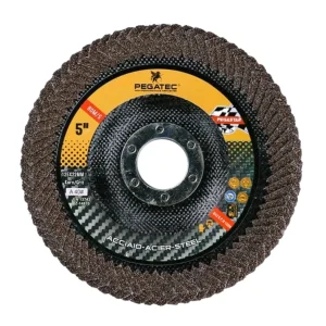 Disc lamelar curbat Pegatec 125×22,3mm P40 oxid aluminiu calcinat