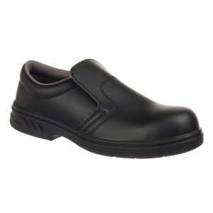 Steel Microfibre Slip on Shoe S2 FO SR FW81 Negru - Portwest