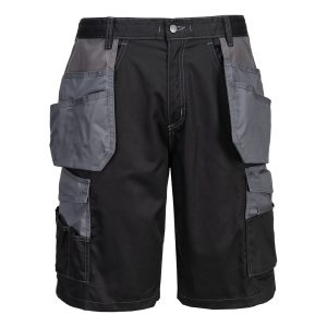 Pantaloni Scurți Holster KS18 Negru/Zoom Gri - Portwest