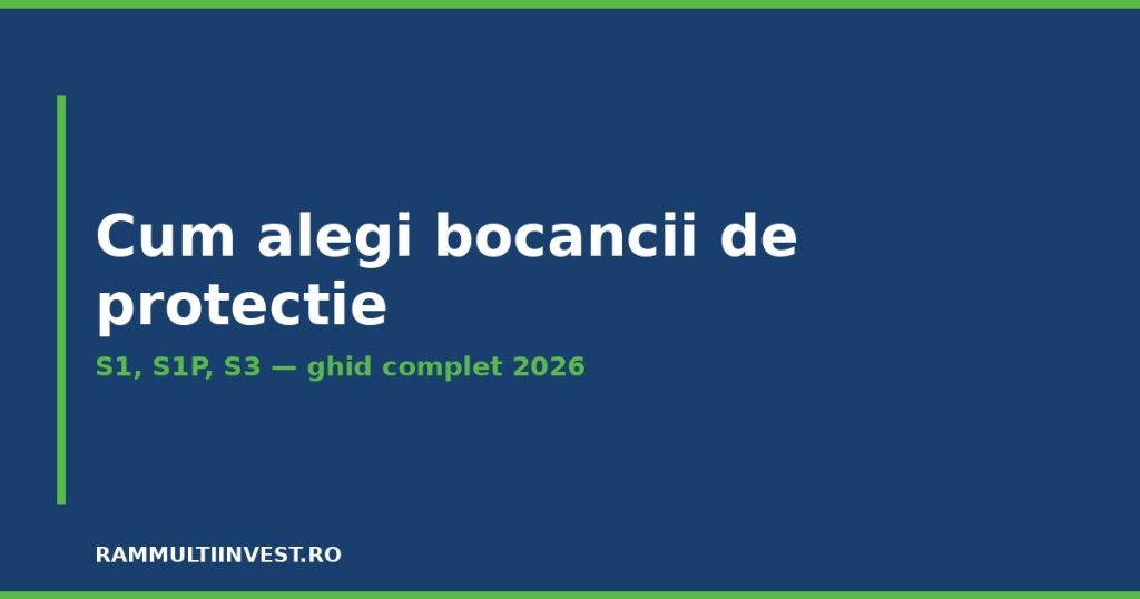 Cum alegi bocancii de protectie: S1, S1P, S3 — ghid complet 2026