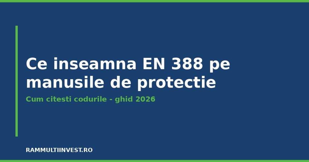 Ce inseamna EN 388 pe manusile de protectie: cum citesti codurile