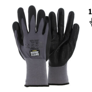 Mănuși Safety Jogger ALLFLEXDOT 12PACK, negru.
