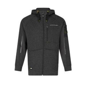 Hanorac de lucru Safety Jogger DENEB HOODIE M — vedere din față, negru.