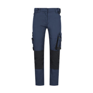 Pantaloni de lucru pentru femei Safety Jogger DENEB TROUSERS W — vedere din față, bleumarin și negru.