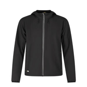 Jachetă softshell Safety Jogger ESSENTIAL SOFTSHELL — vedere din față, negru.