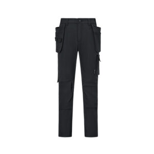 Pantaloni de lucru Safety Jogger ESSENTIAL TROUSER HP — vedere din față, negru.