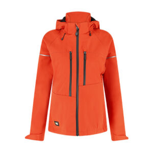 Jachetă de ploaie pentru femei Safety Jogger KASAI RAIN JKT W — vedere din față, roșu.