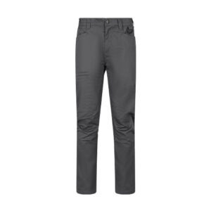 Pantaloni de lucru Safety Jogger KASAI S TROUSERS MEN — vedere din față, gri închis.