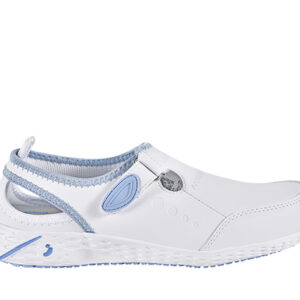 Pantofi Safety Jogger LINA — vedere laterală, albastru deschis.