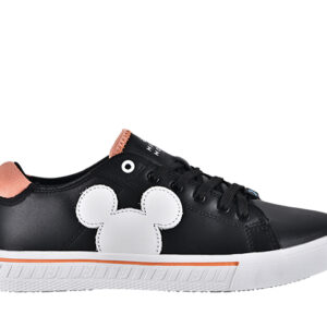 Pantofi Safety Jogger MICKEY COOL O2 — vedere laterală, negru cu imprimeu alb.