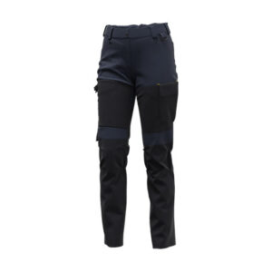 Pantaloni cargo de lucru pentru femei Safety Jogger OAK TROUSERS W — vedere din față, bleumarin și negru.