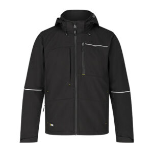 Jachetă softshell Safety Jogger OAK SSHELL JKT M — vedere din față, negru.