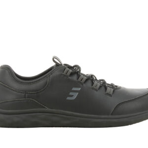 Pantofi Safety Jogger ROMAN — vedere laterală, negru.