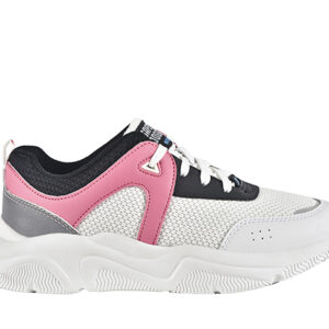 Pantofi Safety Jogger SLOAN O1 LOW — vedere laterală, alb și roz.