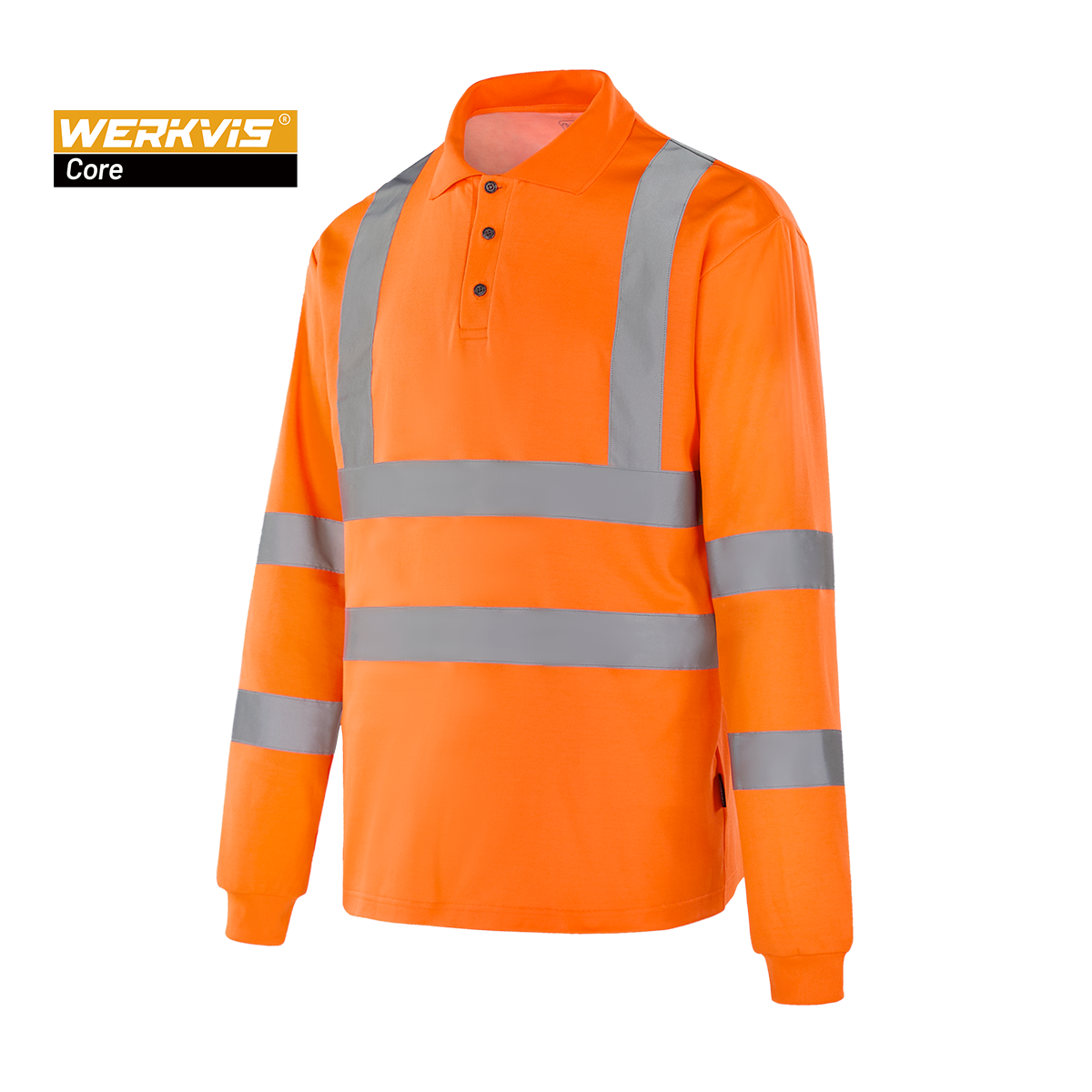 Tricou polo reflectorizant cu mânecă lungă Werkvis GENEVE WT302 - imagine 2