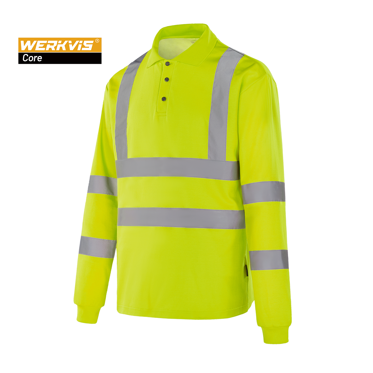 Tricou polo reflectorizant cu mânecă lungă Werkvis GENEVE WT302