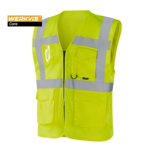 Vestă reflectorizantă din plasă cu buzunare Werkvis ZARAGOZA WV205